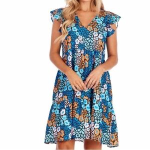 Mud Pie Ginny Flutter Dress Size Small